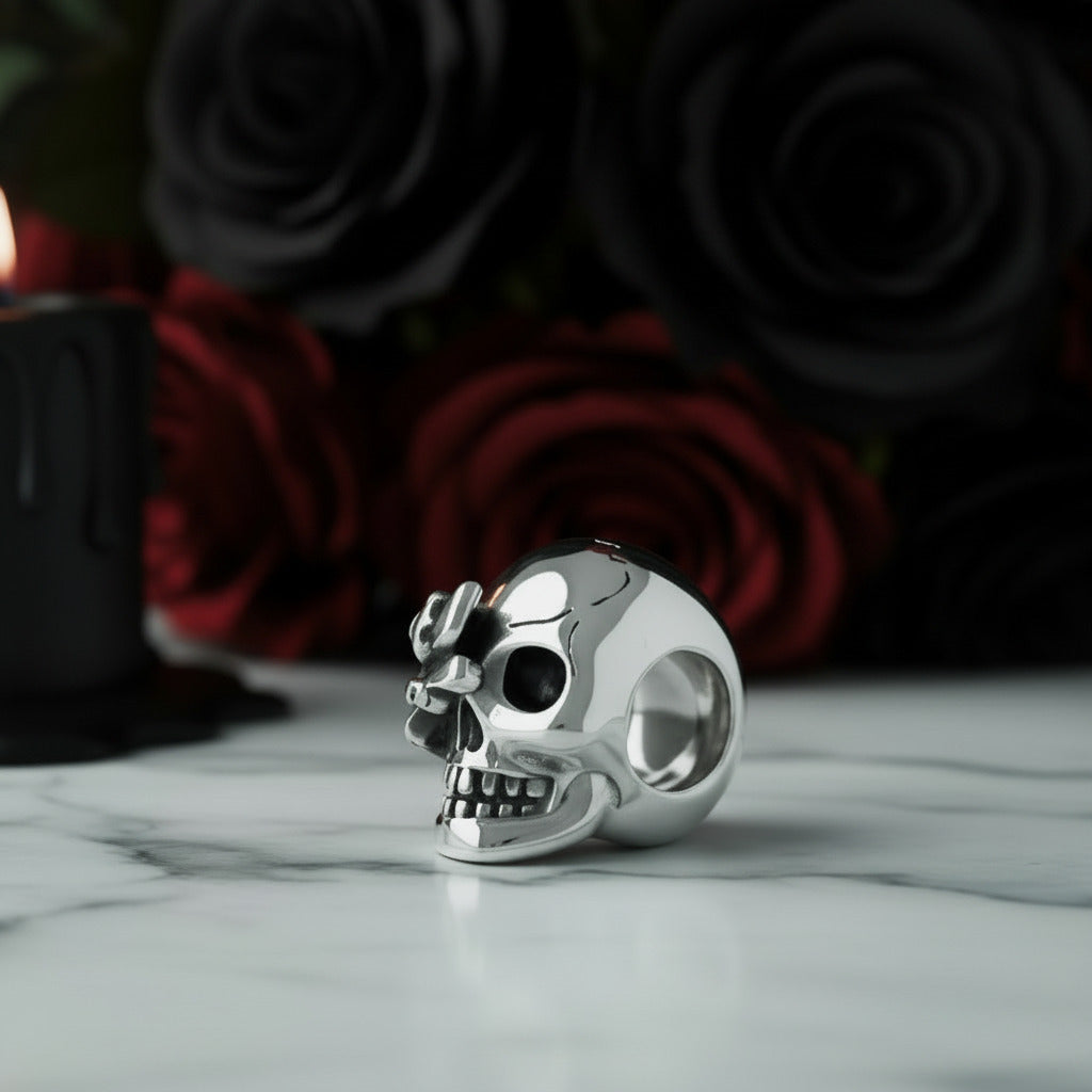 Diablo Skull & Butterfly Charm Bead-Black Diamonds New York