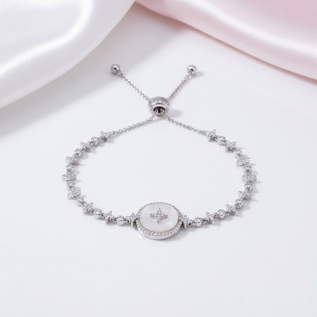 Albina Star Setting with Diamond Options Adjustable Bracelet-Black Diamonds New York