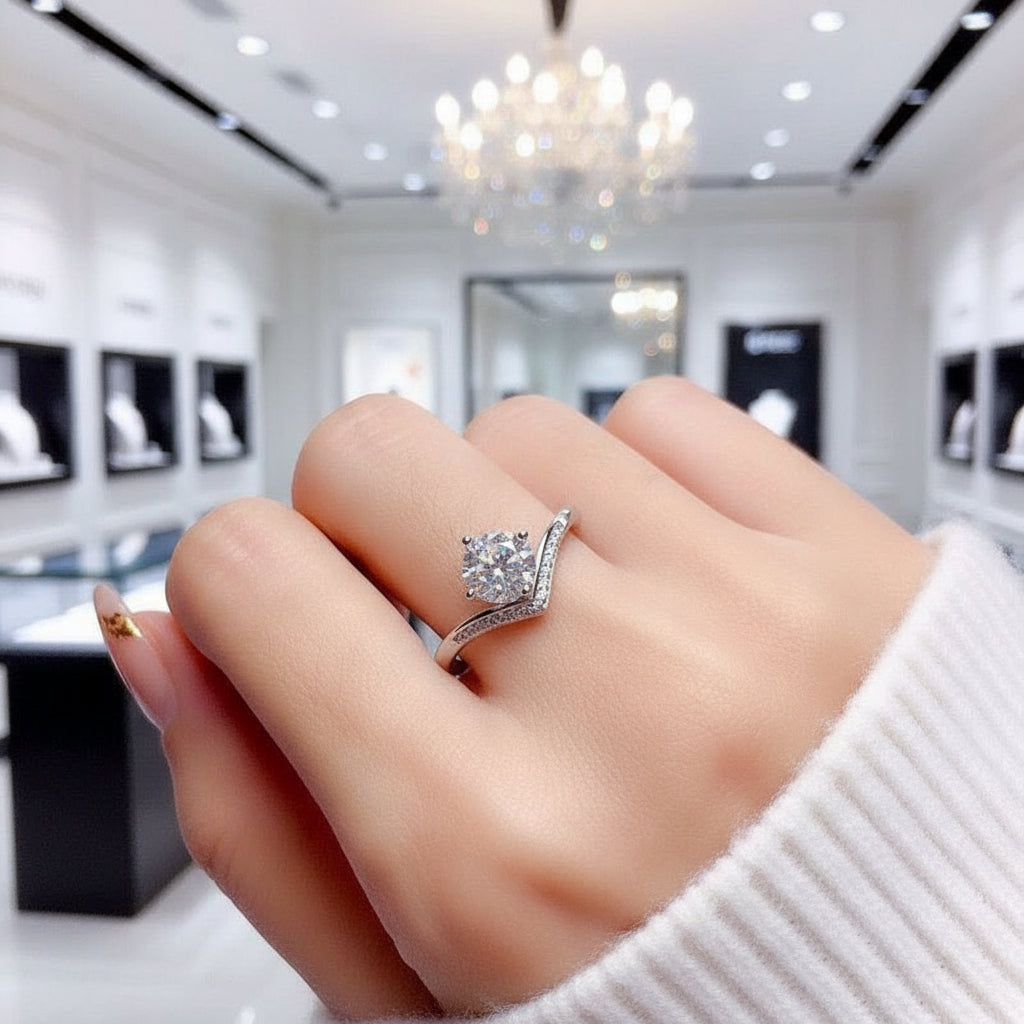 Diamond Option Wishbone Wedding Curved Half Eternity Ring Set-Black Diamonds New York