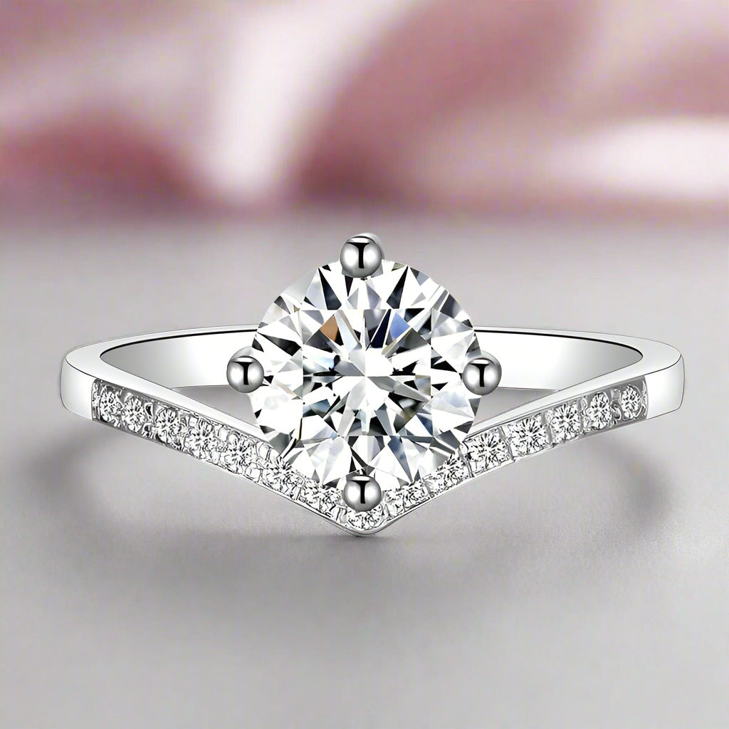 Diamond Wishbone Wedding Curved Half Eternity Ring Set-Black Diamonds New York