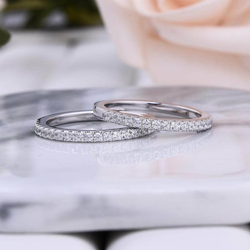 Double Halo Pear Cut 3-Pieces Wedding Set-Black Diamonds New York