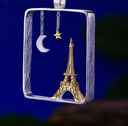 Eiffel Tower Pendant-Black Diamonds New York