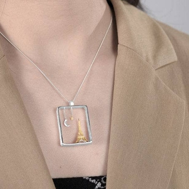 Eiffel Tower Pendant-Black Diamonds New York