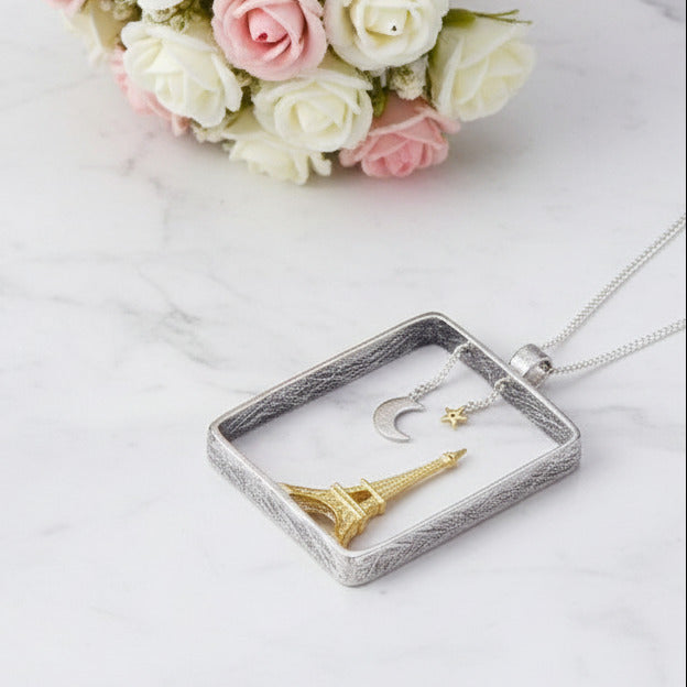 Eiffel Tower Pendant-Black Diamonds New York