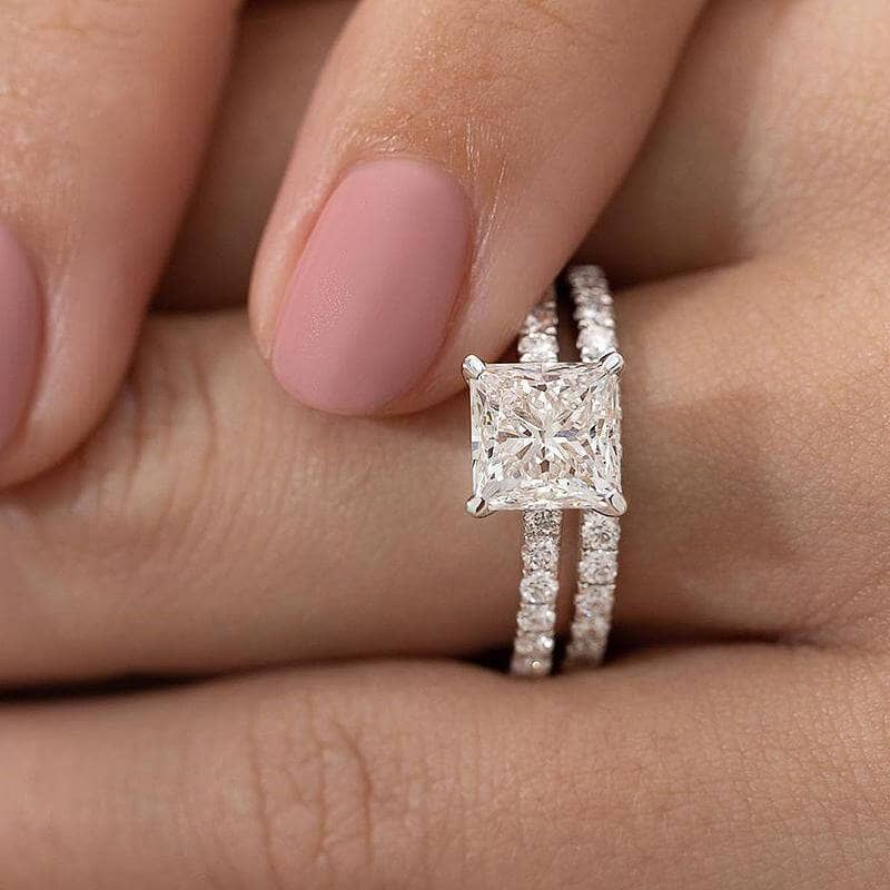 Elegant 1.5 Carat Cushion Cut Wedding Ring Set - Black Diamonds New York