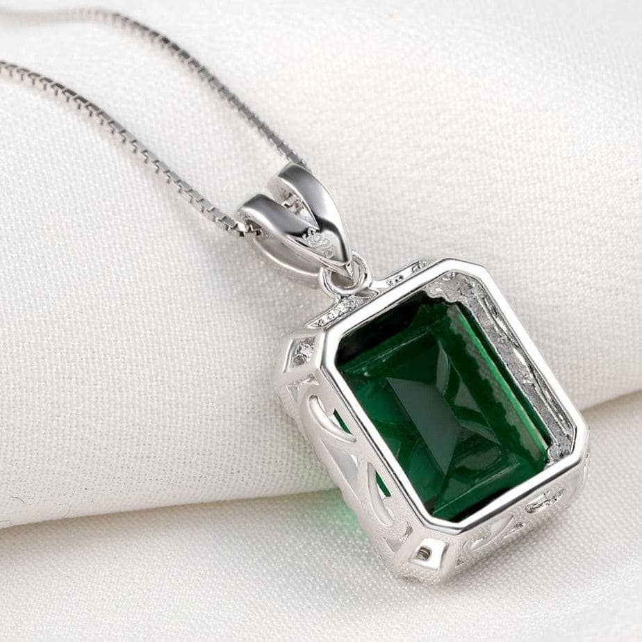 Elegant Emerald Cut Necklace-Black Diamonds New York