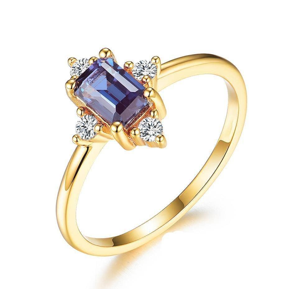 Emerald Cut Alexandrite Luxury Ring - Black Diamonds New York