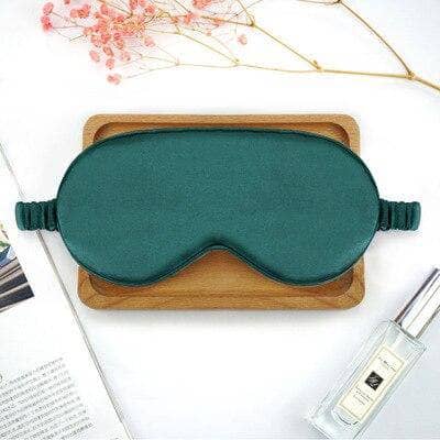 Emerald Green Silk Sleep Mask & Face Mask Luxe Gift Set