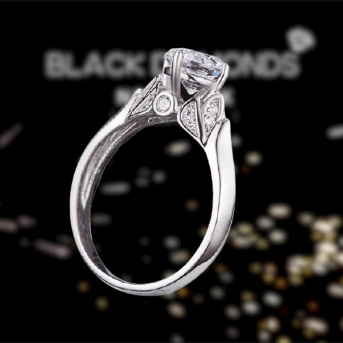Engagement Ring 1.25 Ct Created Diamond Jewelry - Black Diamonds New York