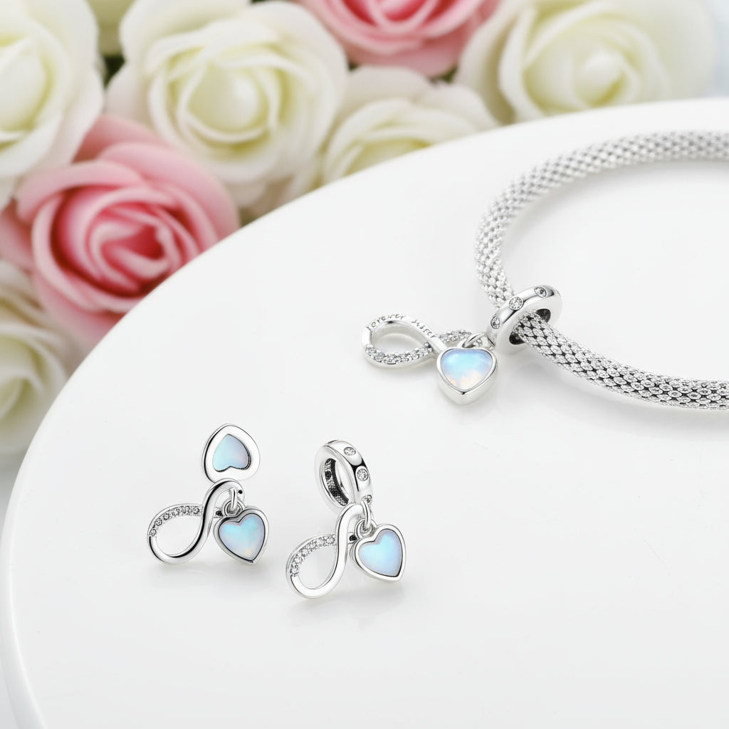 Eternal Sisterhood Blue Hanging Charm Beads-Black Diamonds New York