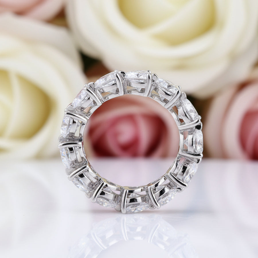 Eternity Heart Cut Wedding Band-Black Diamonds New York