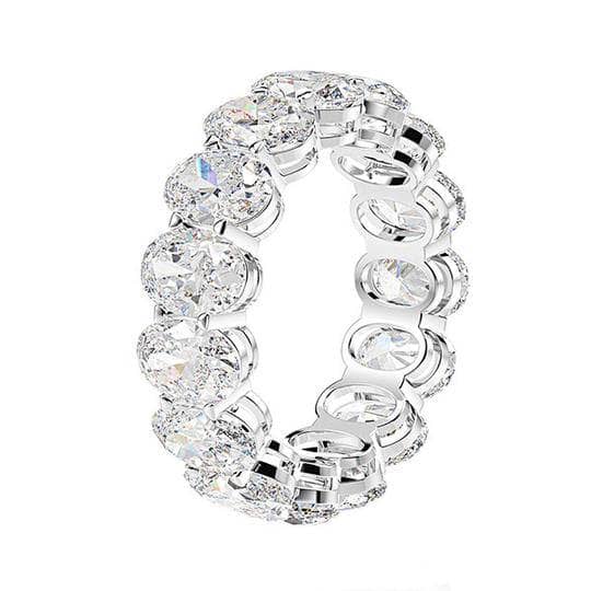 Eternity Oval Cut Diamond Wedding Band Ring-Black Diamonds New York