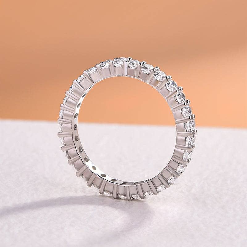 Eternity Oval Cut Simulated Diamond Wedding Ring Band - Black Diamonds New York