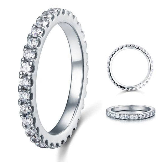 Eternity Ring Created Diamond Wedding Band-Black Diamonds New York