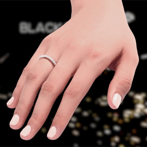 Eternity Ring Created Diamond Wedding Band-Black Diamonds New York