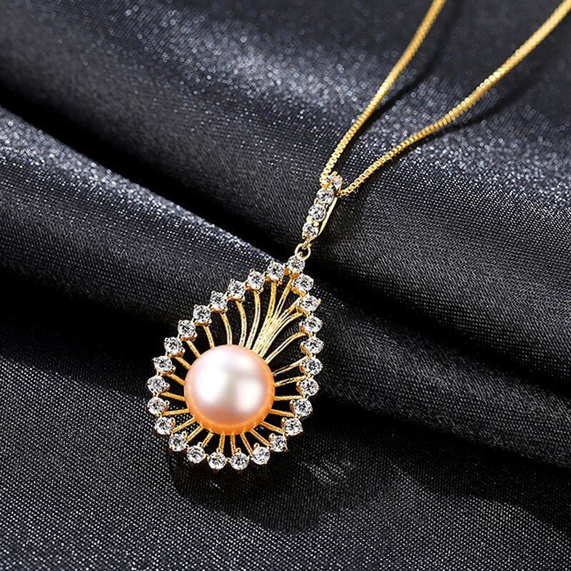 Ethnic Style Freshwater Pearl Necklace-Black Diamonds New York