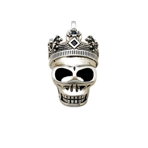 European Style Gothic Skull & Crown Pendant