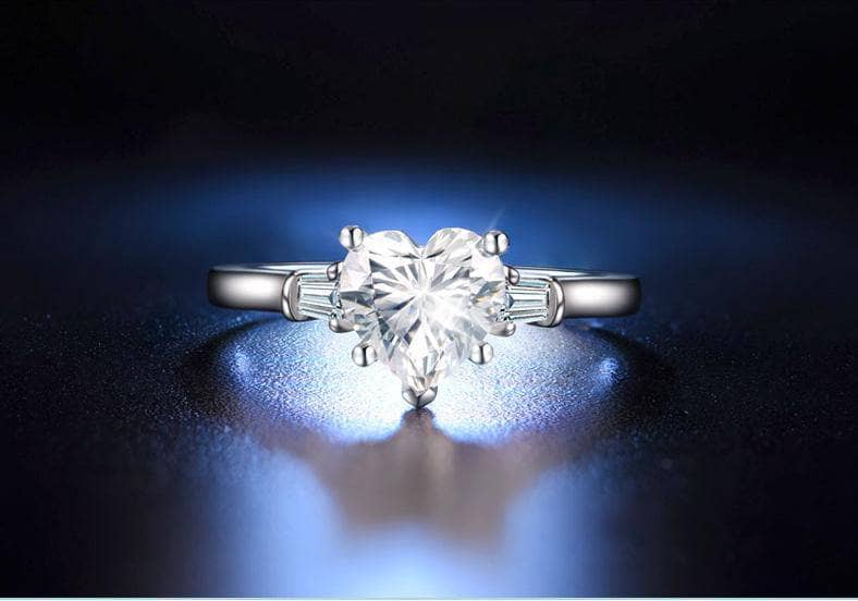 EVN™ Diamond 2CT Heart Shape Romantic Ring-Black Diamonds New York