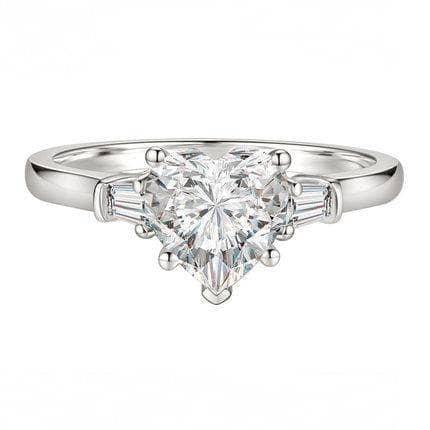 Created Diamond 2CT Heart Shape Romantic Ring-Black Diamonds New York