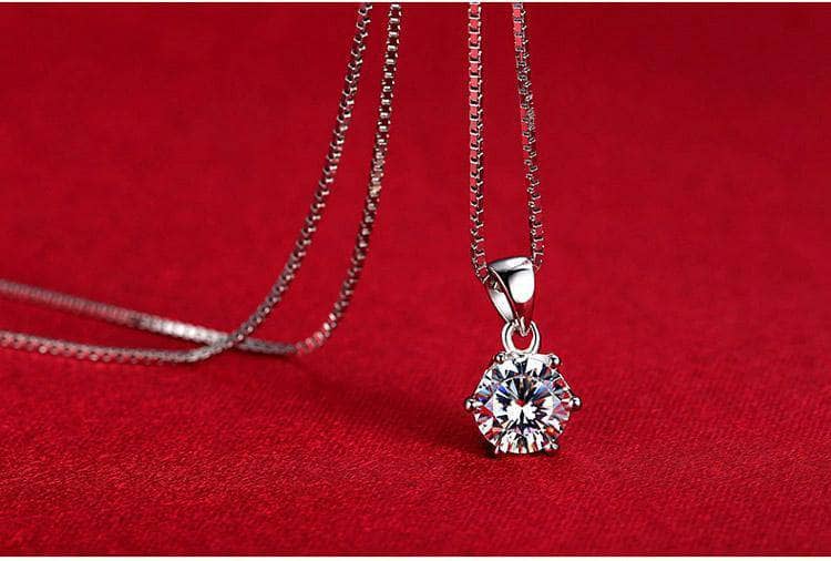 EVN™ Diamond Classic Six Prong Shiny Necklace-Black Diamonds New York