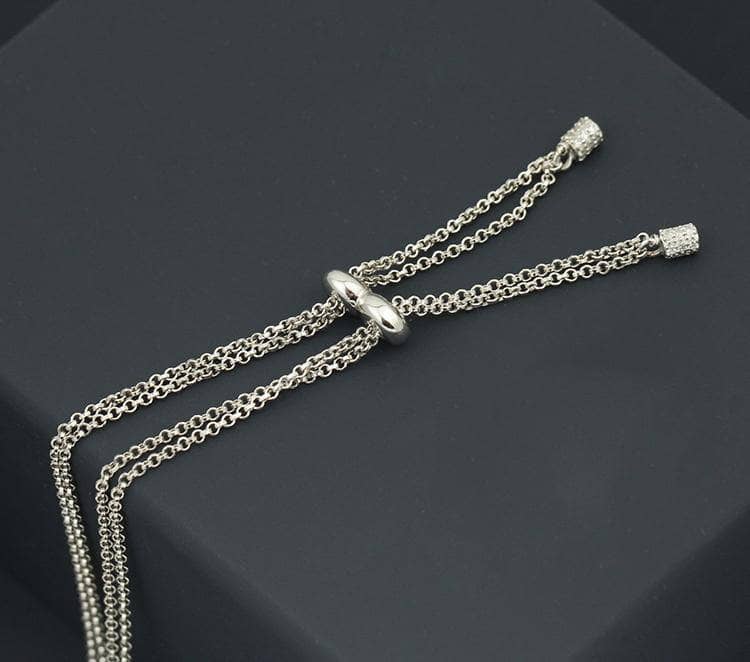 CVD Diamond Creative Tassel Long Water Drop Necklace