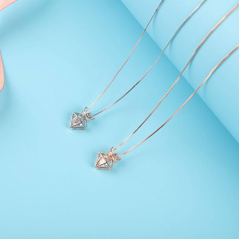 EVN™ Diamond Crown Hearts and Arrows Set Necklace-Black Diamonds New York