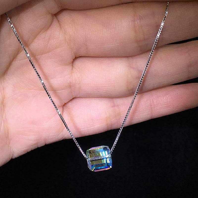 EVN™ Diamond Cubic Candy Shape Shiny Necklace-Black Diamonds New York