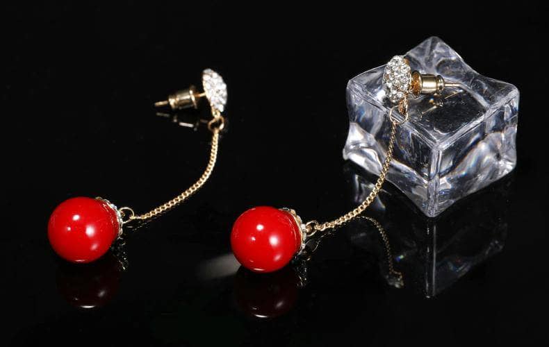 Diamond Delicate Detachable Pearl Earrings-Black Diamonds New York