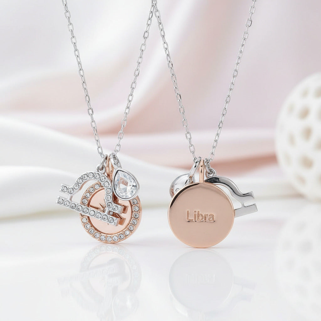 Detachable Twelve Constellation Necklace with Diamond Option-Black Diamonds New York