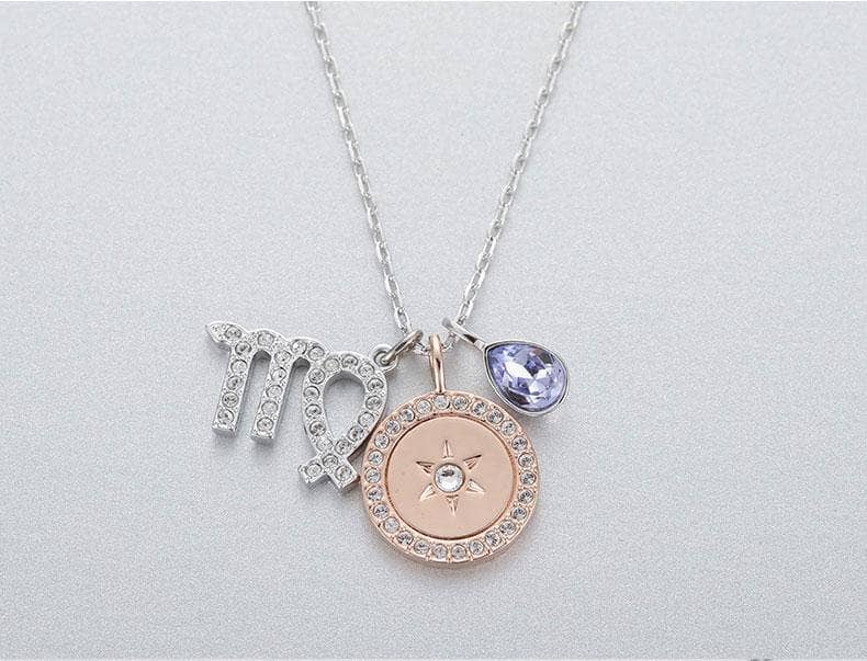 CVD Diamond Detachable Unique Twelve Constellation Necklace
