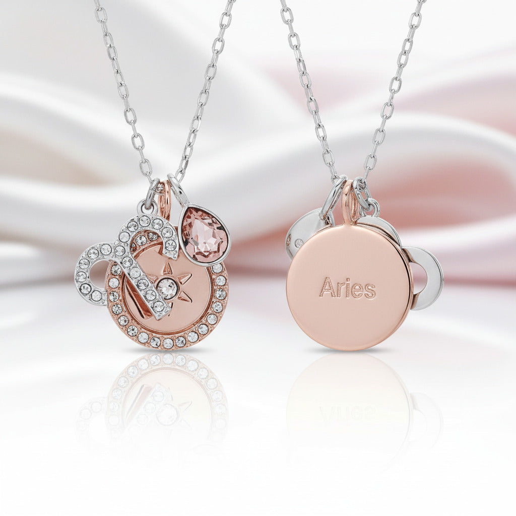 Detachable Twelve Constellation Necklace with Diamond Option-Black Diamonds New York