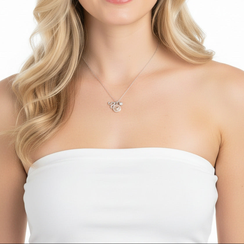 Detachable Twelve Constellation Necklace with Diamond Option-Black Diamonds New York