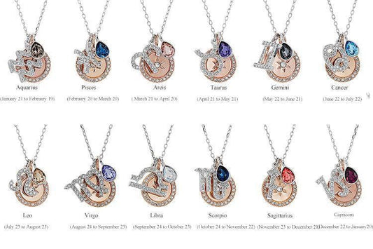 CVD Diamond Detachable Unique Twelve Constellation Necklace