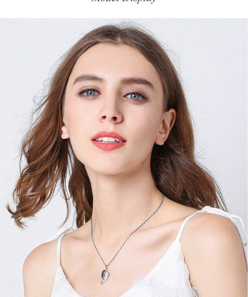 Created Diamond Option Double Dolphin Romantic Necklace NOT EXISTING-Black Diamonds New York