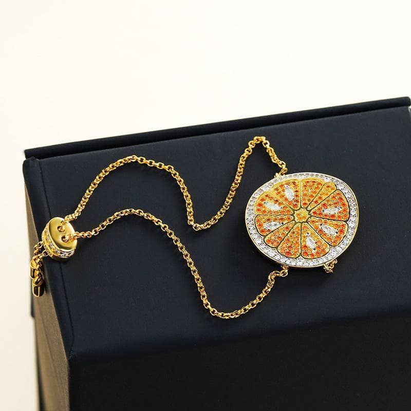 CVD Diamond-encrusted Cute Orange Bracelet