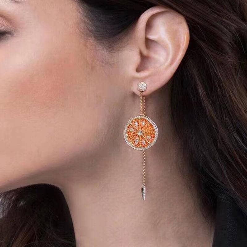 EVN™ Diamond-encrusted Orange Ear String-Black Diamonds New York