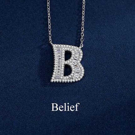 EVN™ Diamond Fashionable necklace with Twenty-six Letters-Black Diamonds New York