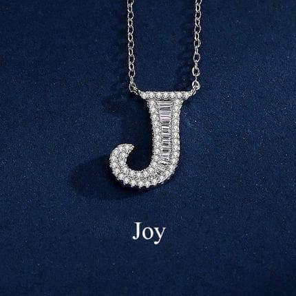 Created Diamond Fashionable necklace with Twenty-six Letters-Black Diamonds New York