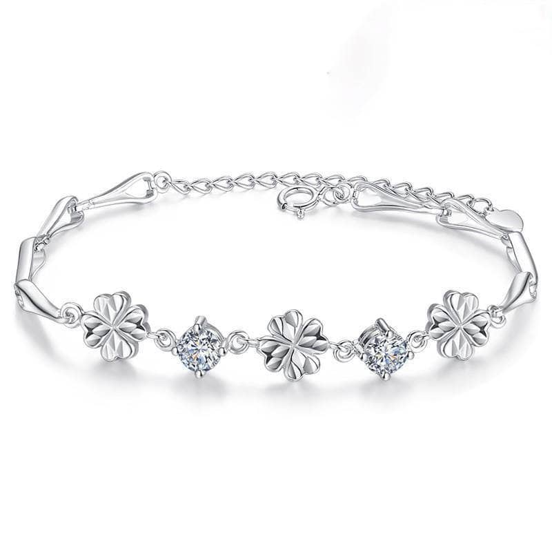 CVD DIAMOND Four-leaf Clover Romantic Bracelet