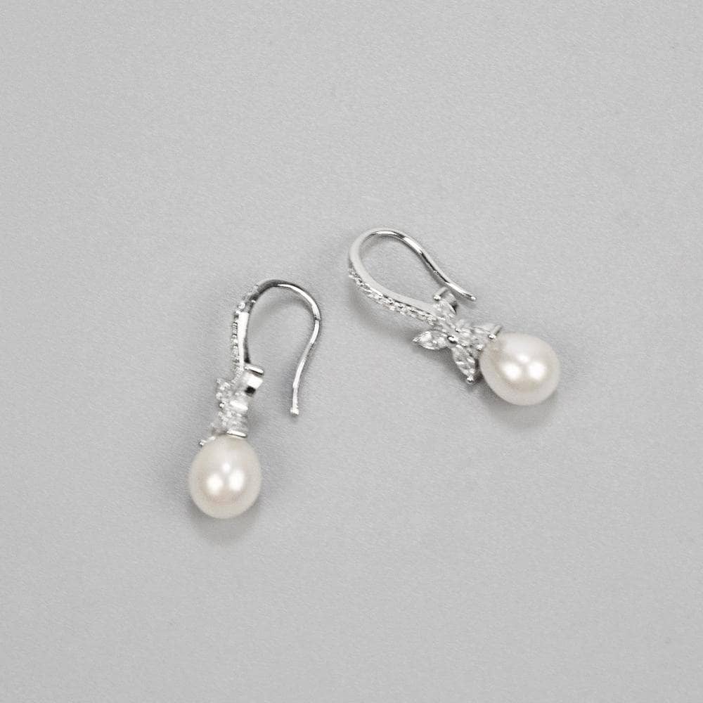 Diamond Option Four Leaves and Pearl Earrings NOT EXISTING-Black Diamonds New York