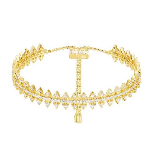 CVD DIAMOND Golden Gear Adjustable Bracelet