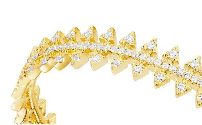 EVN™ Diamond Golden Gear Adjustable Bracelet-Black Diamonds New York