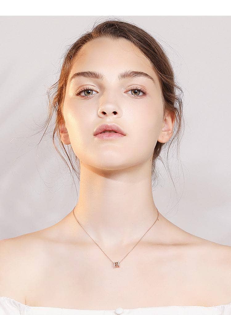 CVD Diamond Hollowed-out Insert Delicate Clavicle Chain