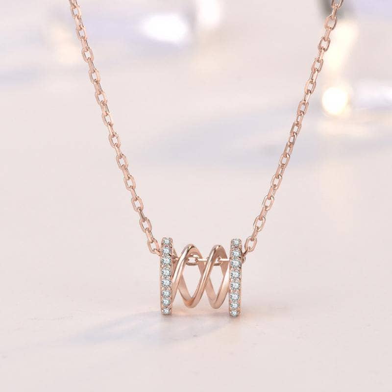 CVD Diamond Hollowed-out Insert Delicate Clavicle Chain