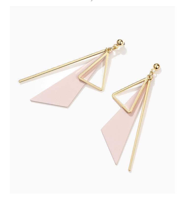 CVD DIAMOND Irregular Geometric Triangle Earrings