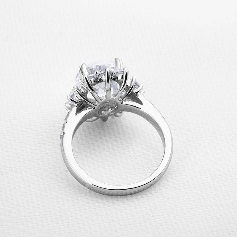 EVN™ Diamond Luxury Flower Oval Engagement Halo Ring-Black Diamonds New York