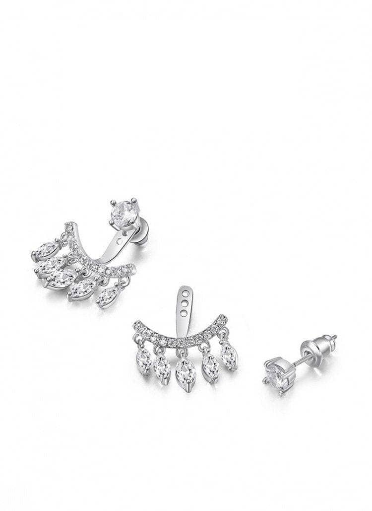 CVD DIAMOND Magical Double Use Water Drip Tassel Earrings