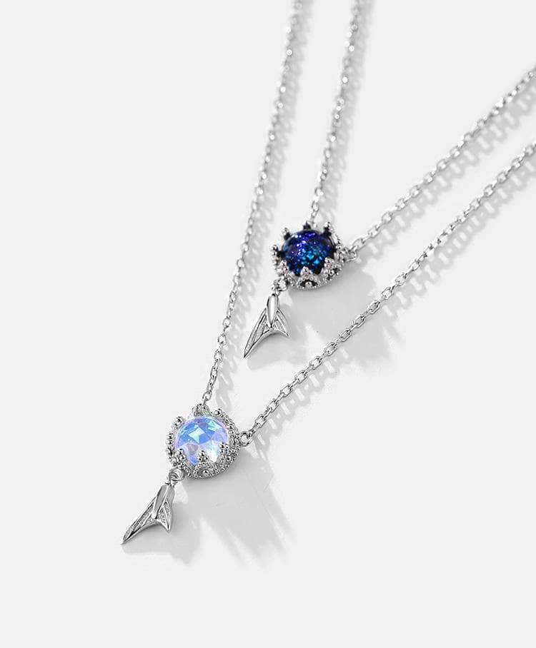 Created Diamond Mermaid Princess's Tears Necklace-Black Diamonds New York