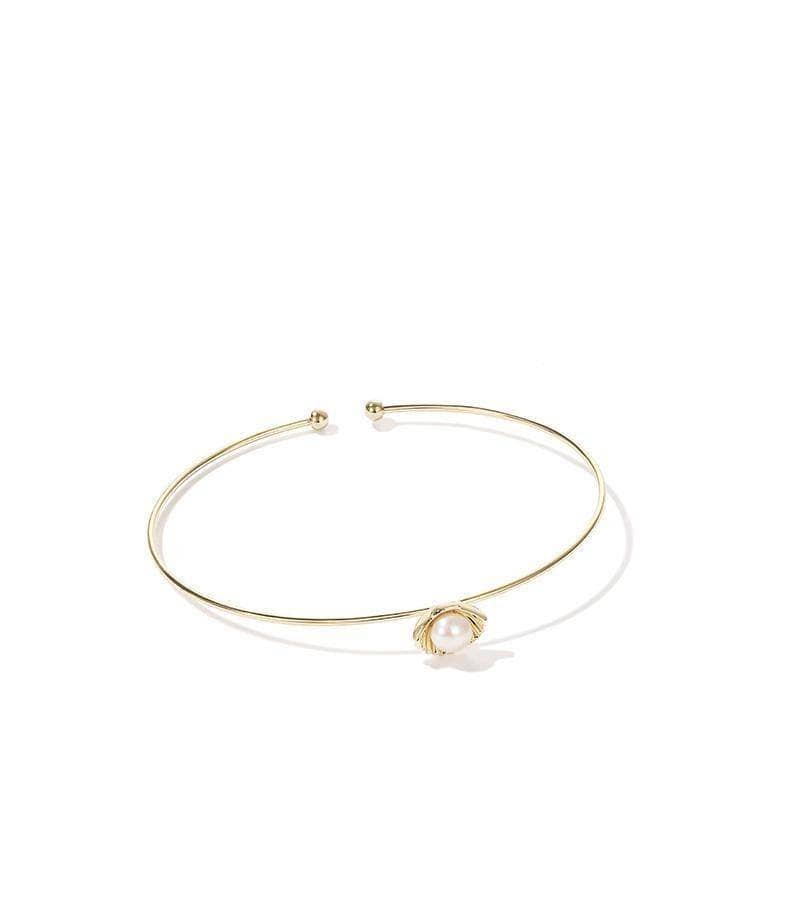 CVD Diamond Multi-loop Pearl Flower Studded Bracelet