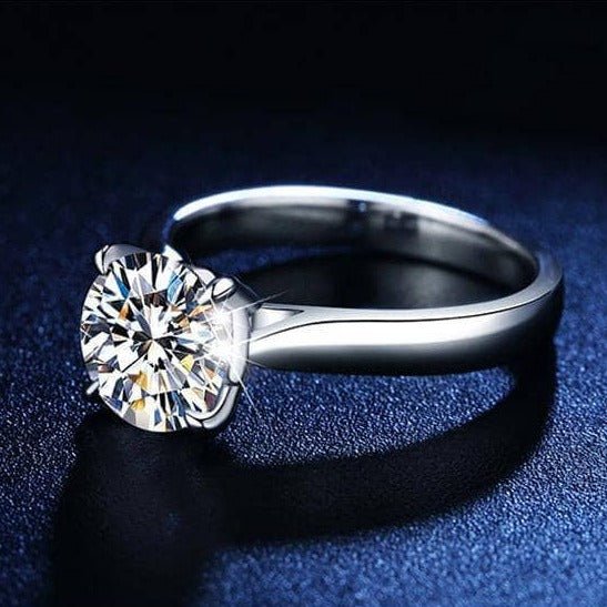EVN™ Diamond Ring Classic Four Prong Setting-Black Diamonds New York